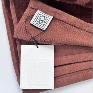 Toteme Beach Towel Bath Body Towel with Logo Rich Brown